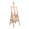 H Frame Easel French Easel With Casters Solid Beech Wood Easel Painting Canvas Holder Stand Tilts Flat Height Angle